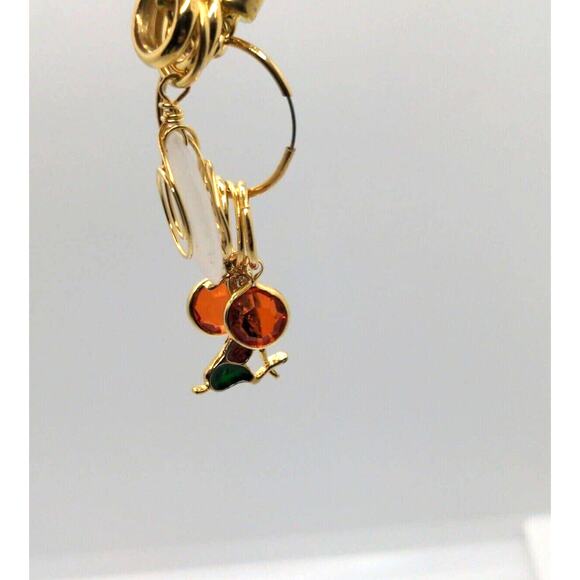 Gold Tone Stackable Bangle Bracelet With Charms ~New - Picture 9 of 10